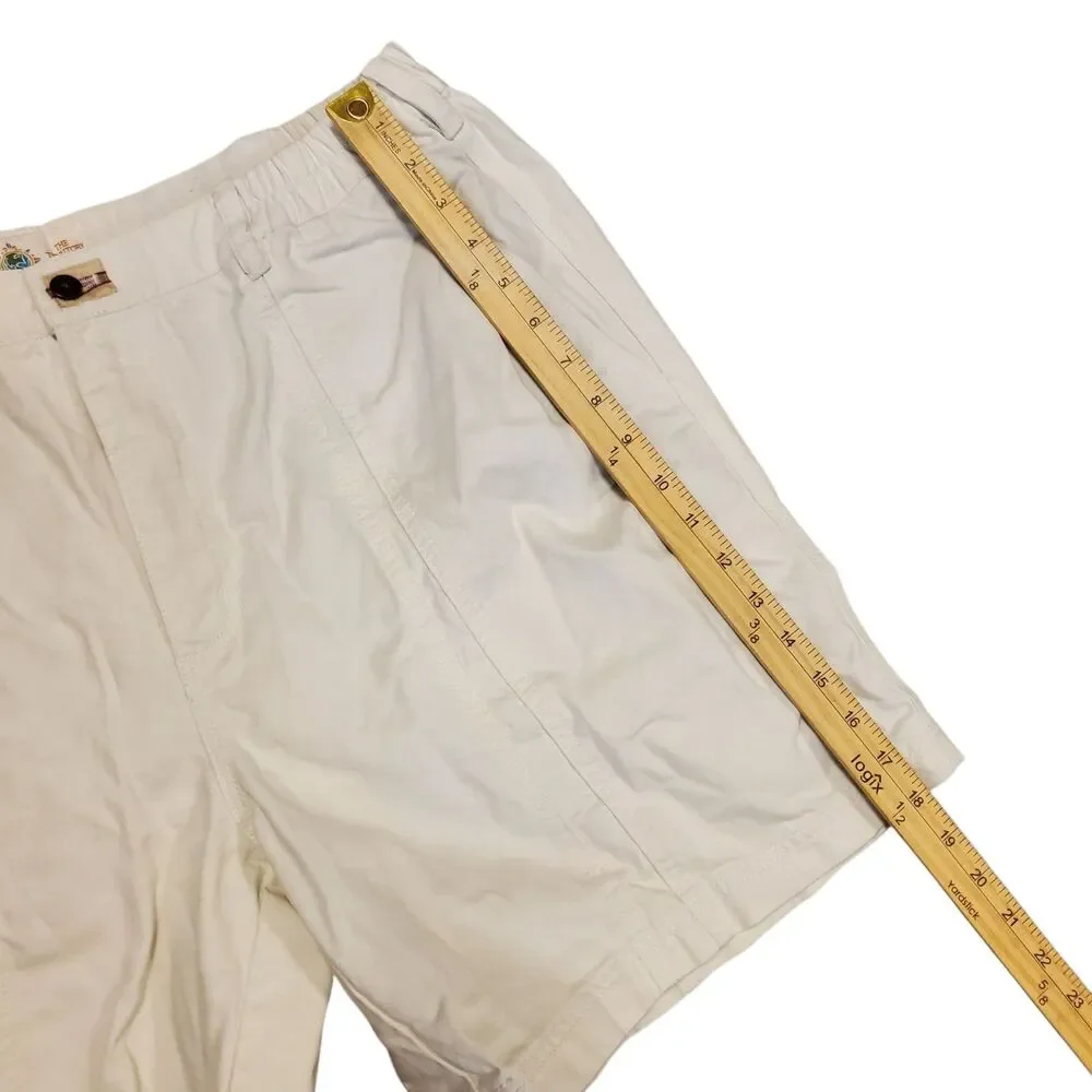 THE TERRITORY AHEAD Shorts Mens XL Ivory Pleated Cotton Hiking Casual Outdoor